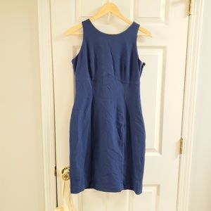 Worthington blue dress black lace back size 6